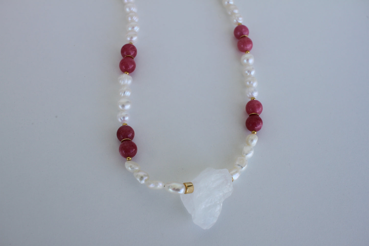 Gemstone & Pearl Statement Necklaces – Handmade Jewelry - Luna by Cinthia Garcia