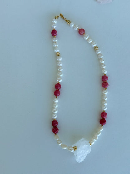 Gemstone & Pearl Statement Necklaces – Handmade Jewelry - Luna by Cinthia Garcia