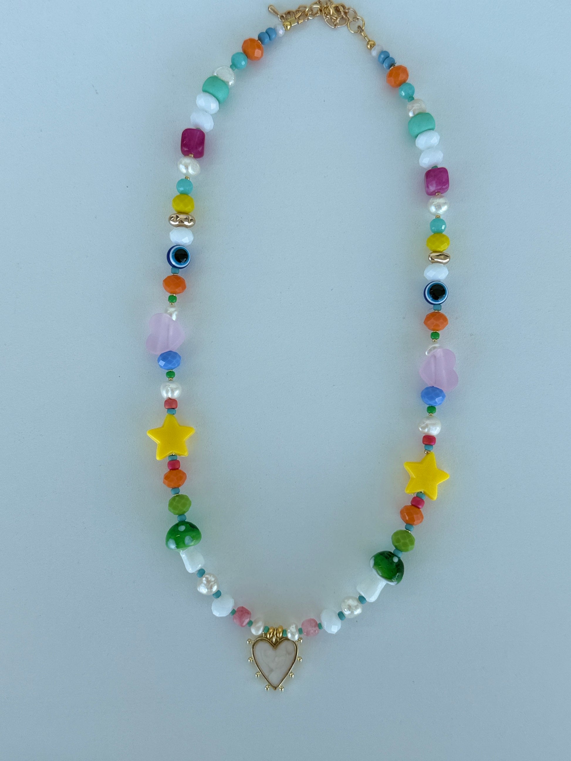 Playful Beaded Charm Necklaces – Colorful Handmade Jewelry - Luna by Cinthia Garcia