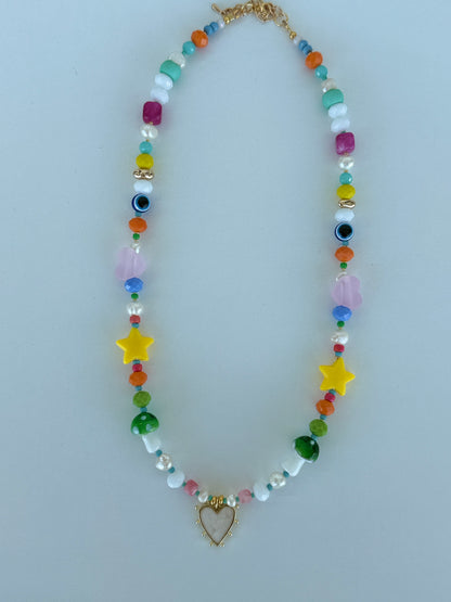Playful Beaded Charm Necklaces – Colorful Handmade Jewelry - Luna by Cinthia Garcia