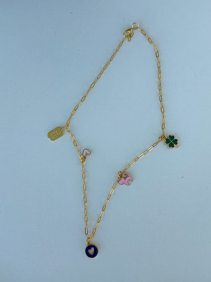 Gold Sea Charm Necklace – Starfish, Seashell & Seahorse Pendant Jewelry - Luna by Cinthia Garcia