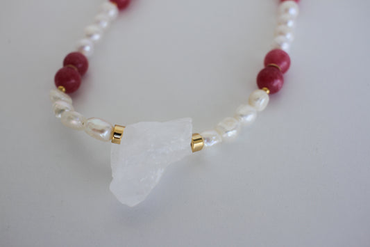 Gemstone & Pearl Statement Necklaces – Handmade Jewelry - Luna by Cinthia Garcia