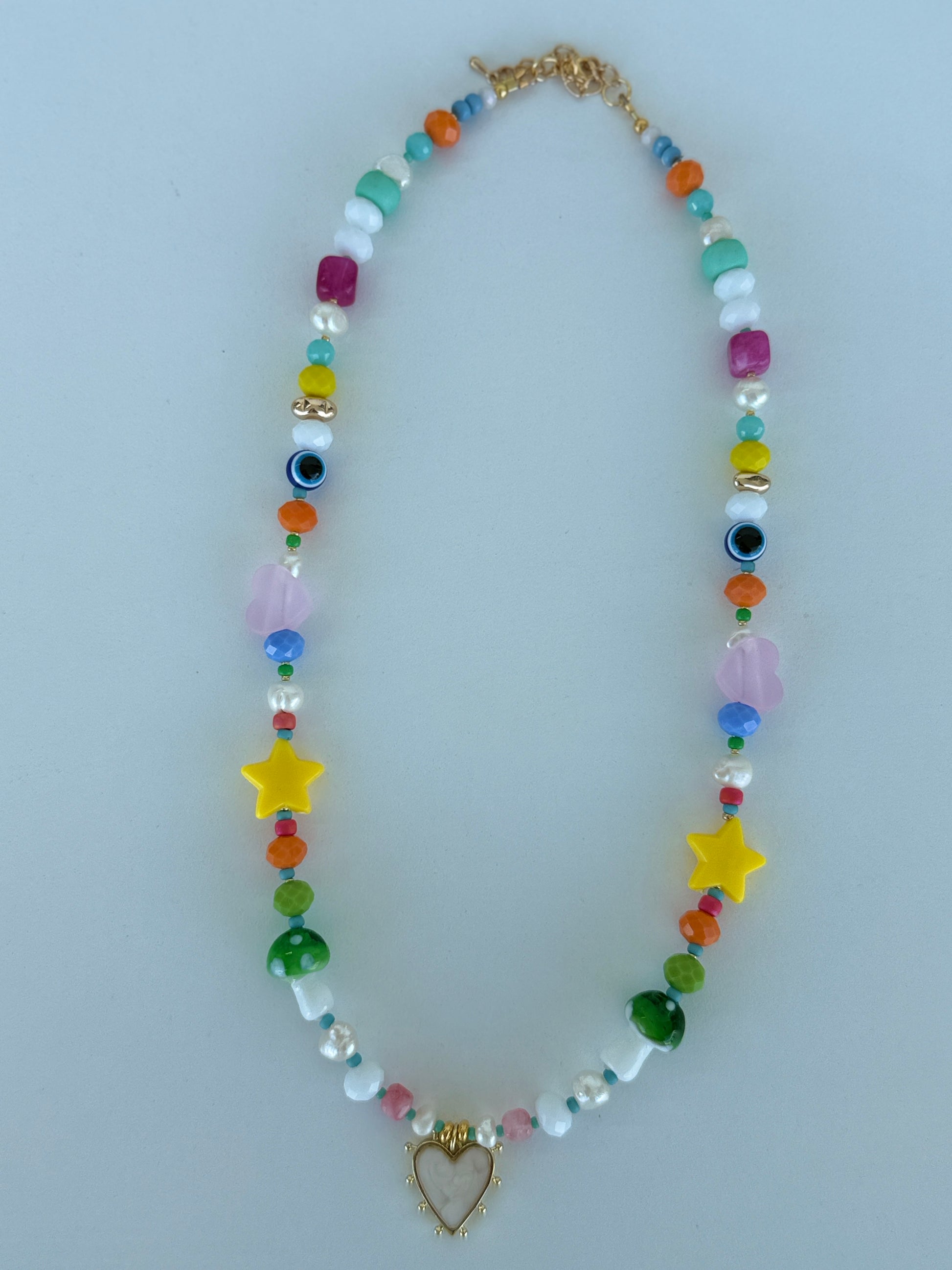 Playful Beaded Charm Necklaces – Colorful Handmade Jewelry - Luna by Cinthia Garcia