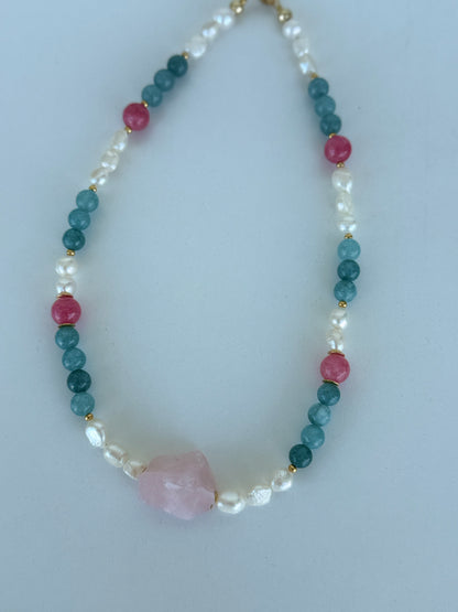 Gemstone & Pearl Statement Necklaces – Handmade Jewelry - Luna by Cinthia Garcia