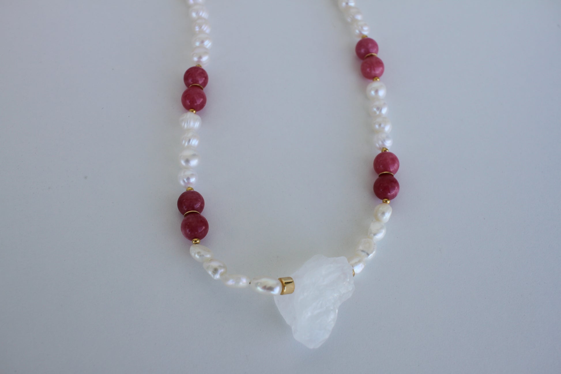 Gemstone & Pearl Statement Necklaces – Handmade Jewelry - Luna by Cinthia Garcia