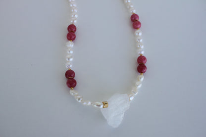 Gemstone & Pearl Statement Necklaces – Handmade Jewelry - Luna by Cinthia Garcia