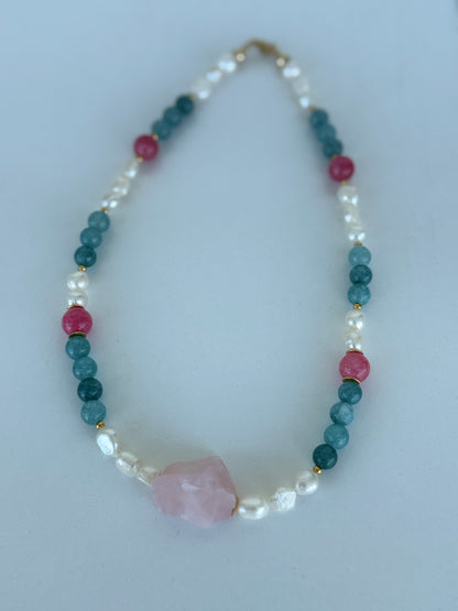Collar Mercurial Aura de Gemas | Mercurial Gemstone Aura Necklace - Luna by Cinthia Garcia