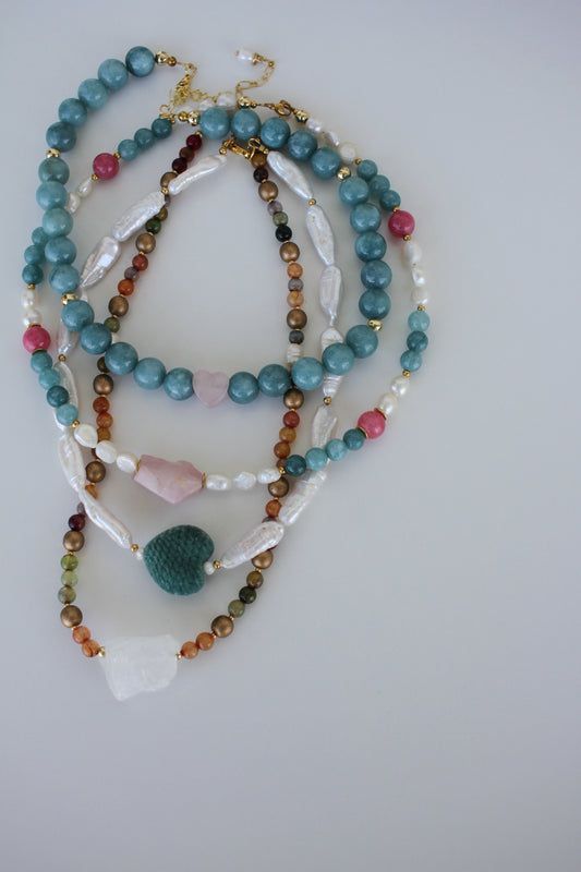 Collar Mercurial Aura de Gemas | Mercurial Gemstone Aura Necklace - Luna by Cinthia Garcia