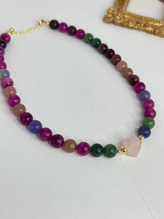 Lala's & Rose Quartz Necklace - Luna by Cinthia Garcia